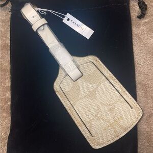 Coach Signature Tan Luggage Tag